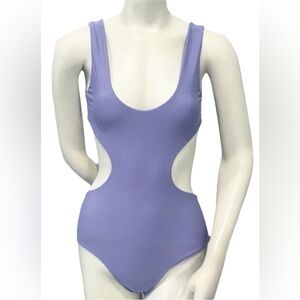 Citrine Lavender Cut Out One Piece Swimsuit NWT
